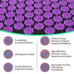Acupressure Mat & Pillow Set – Lotus Spike Massage Cushion for Back, Neck & Feet
