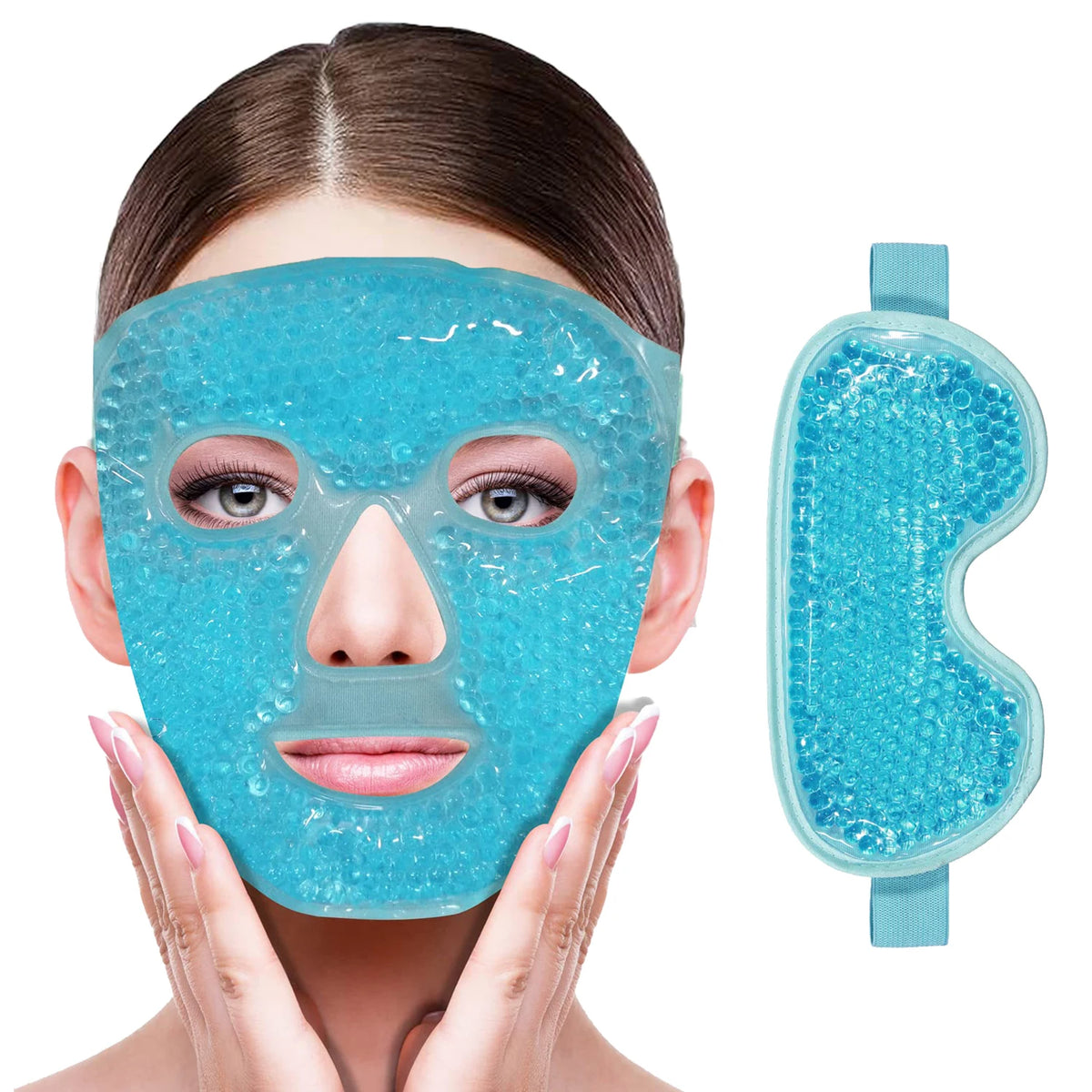 Gel Cooling Face & Eye Mask – Hot & Cold Therapy for Relaxation and Skin Relief