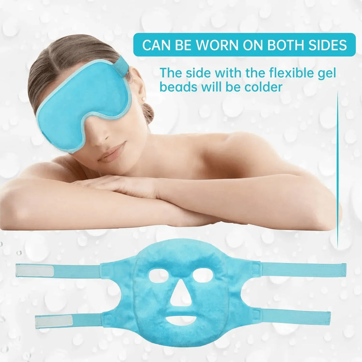 Gel Cooling Face & Eye Mask – Hot & Cold Therapy for Relaxation and Skin Relief