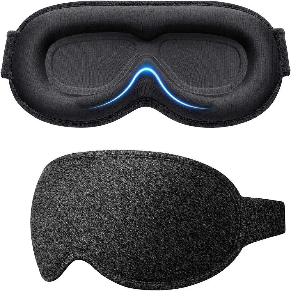 3D Sleep Mask – 100% Light Blockout & Pressure-Free Comfort