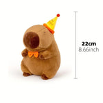 Capybara Plush Toy Set – Mommy with 4 Baby Capybaras & Turtle Backpack