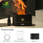 Kinscoter Flame Aroma Diffuser – Ultrasonic Cool Mist Humidifier with LED Light