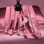 Mulberry Silk Jacquard Bedding Set – 4-Piece Luxury Duvet & Sheet Set