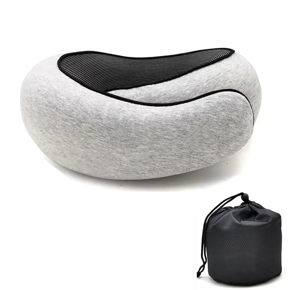 Travel Neck Pillow – Memory Foam U-Shaped Comfort Support