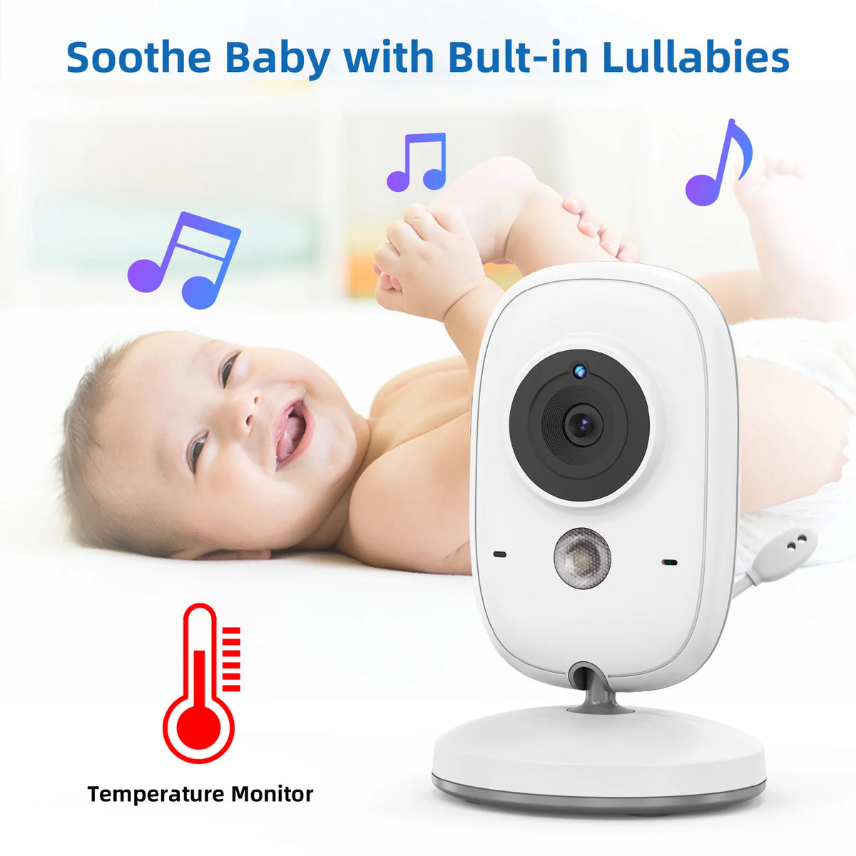 Wireless Video Baby Monitor – 3.2" Screen with Night Vision & Two-Way Audio