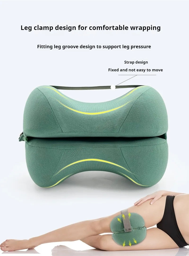 Contoured Memory Foam Knee Pillow – Orthopedic Leg Support for Pain Relief & Spine Alignment