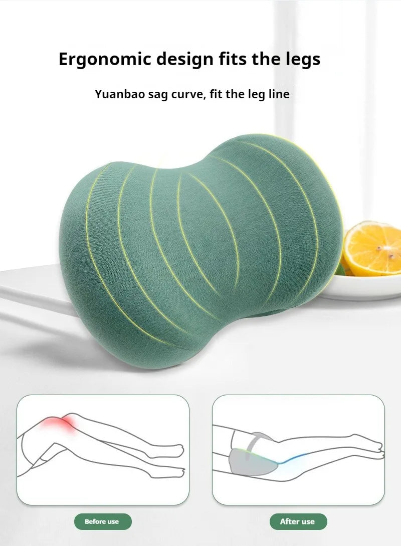 Contoured Memory Foam Knee Pillow – Orthopedic Leg Support for Pain Relief & Spine Alignment