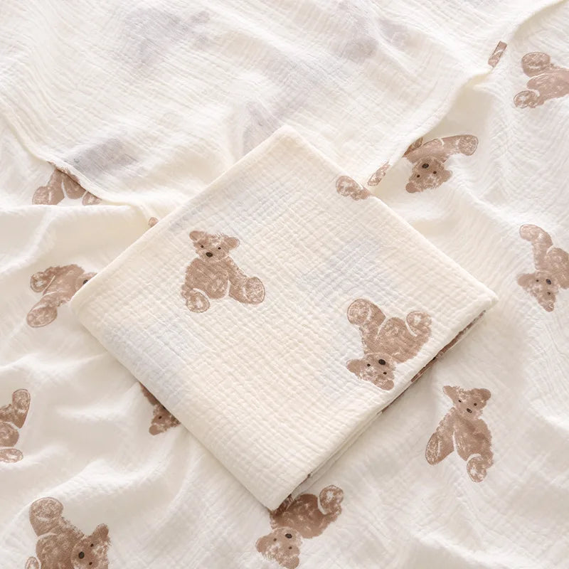 Muslin Baby Blanket – 2-Layer Cotton Swaddle for Newborns & Kids