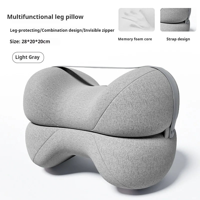 Contoured Memory Foam Knee Pillow – Orthopedic Leg Support for Pain Relief & Spine Alignment