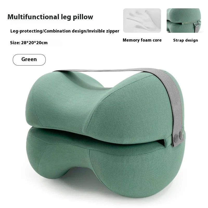 Contoured Memory Foam Knee Pillow – Orthopedic Leg Support for Pain Relief & Spine Alignment