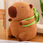 Capybara Plush Toy Set – Mommy with 4 Baby Capybaras & Turtle Backpack