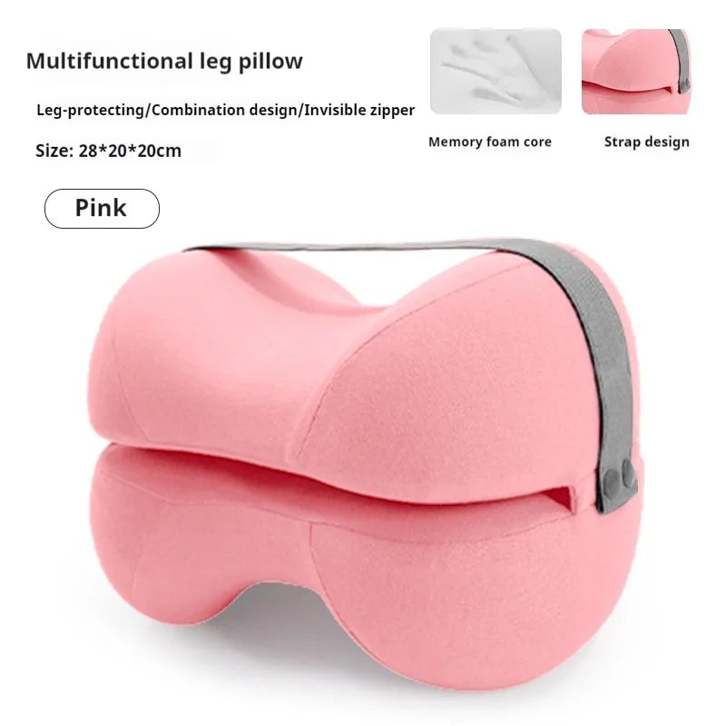 Contoured Memory Foam Knee Pillow – Orthopedic Leg Support for Pain Relief & Spine Alignment