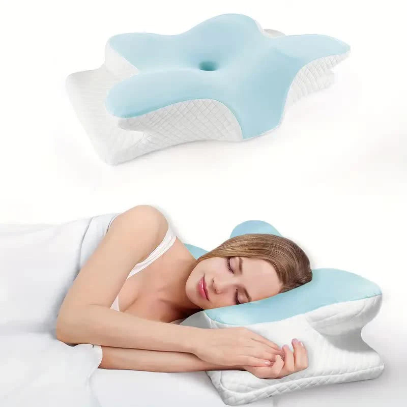 Butterfly Memory Foam Pillow – Orthopedic Cervical Pain Relief Support