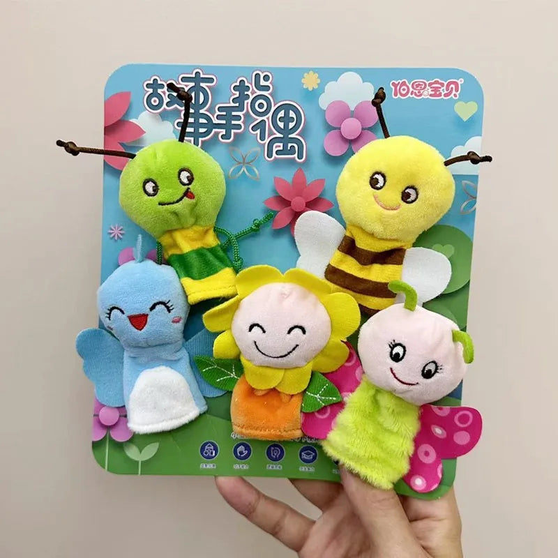 Animal Finger Puppet Set – Educational Plush Storytelling Toys for Kids