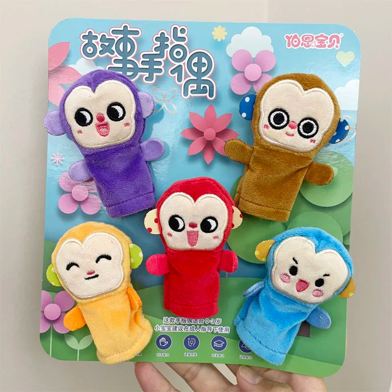 Animal Finger Puppet Set – Educational Plush Storytelling Toys for Kids