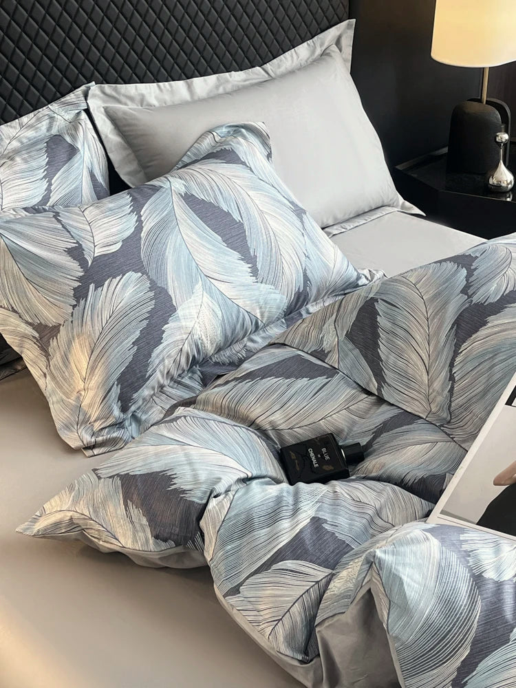 Egyptian Cotton Duvet Cover Set – 3-Piece Soft, Breathable Luxury Bedding