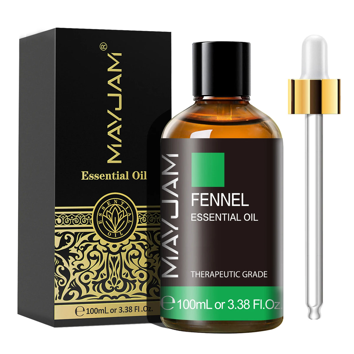 MAYJAM Essential Oil – 100ml Pure Aromatherapy Oil with Dropper