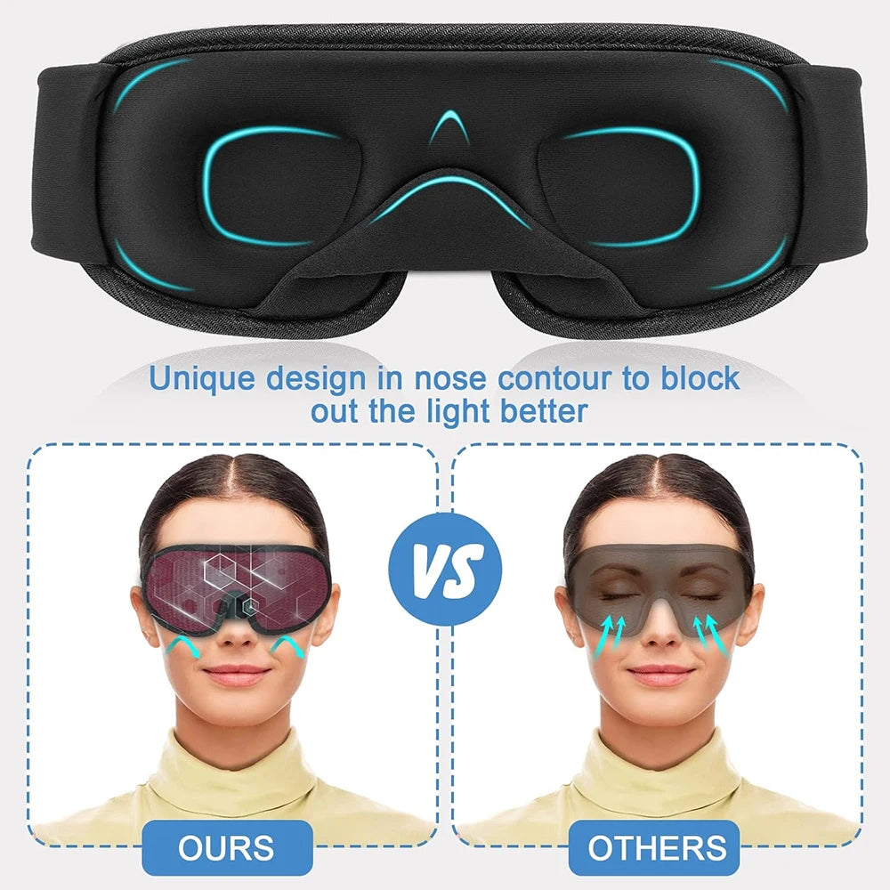3D Sleep Mask – 100% Light Blockout & Pressure-Free Comfort