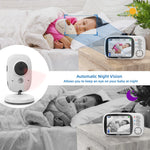 Wireless Video Baby Monitor – 3.2" Screen with Night Vision & Two-Way Audio
