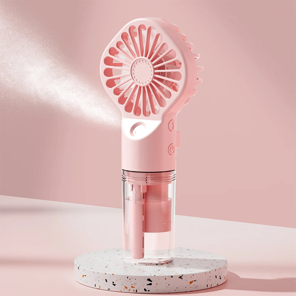 Mini Mist Fan – Portable USB Rechargeable Humidifier & Cooling Spray