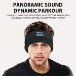 Wireless Bluetooth Headband Sleeping Headphones Sports Earphone/Headscar Music Hat with HD Stereo Speakers Eye Maskfor Side Sl