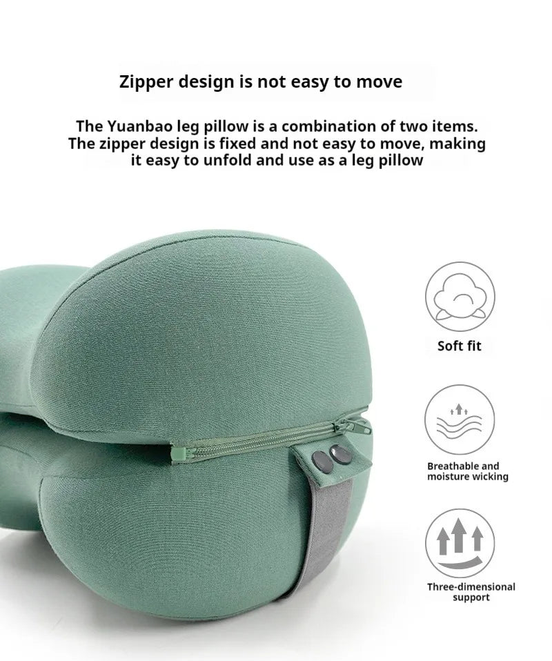 1PC Contoured Leg Knee Pillow for Sleeping,Cooling Memory Foam Leg Pillow for Sciatica,Back Knee Joint Pain,Help Spine Alignment
