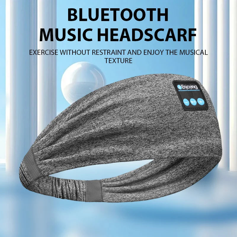 Wireless Bluetooth Headband Sleeping Headphones Sports Earphone/Headscar Music Hat with HD Stereo Speakers Eye Maskfor Side Sl