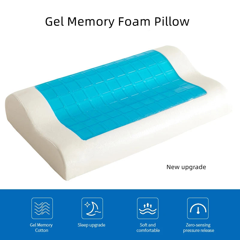 Cooling Gel Memory Foam Pillow – Orthopedic Cervical Support for Comfortable Sleep