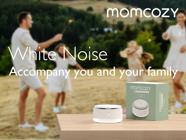 Momcozy Sound Machine for Baby, Portable Rechargeable, 20 Sleep Sounds White Noise Machine with Nursery Night Light, Travel