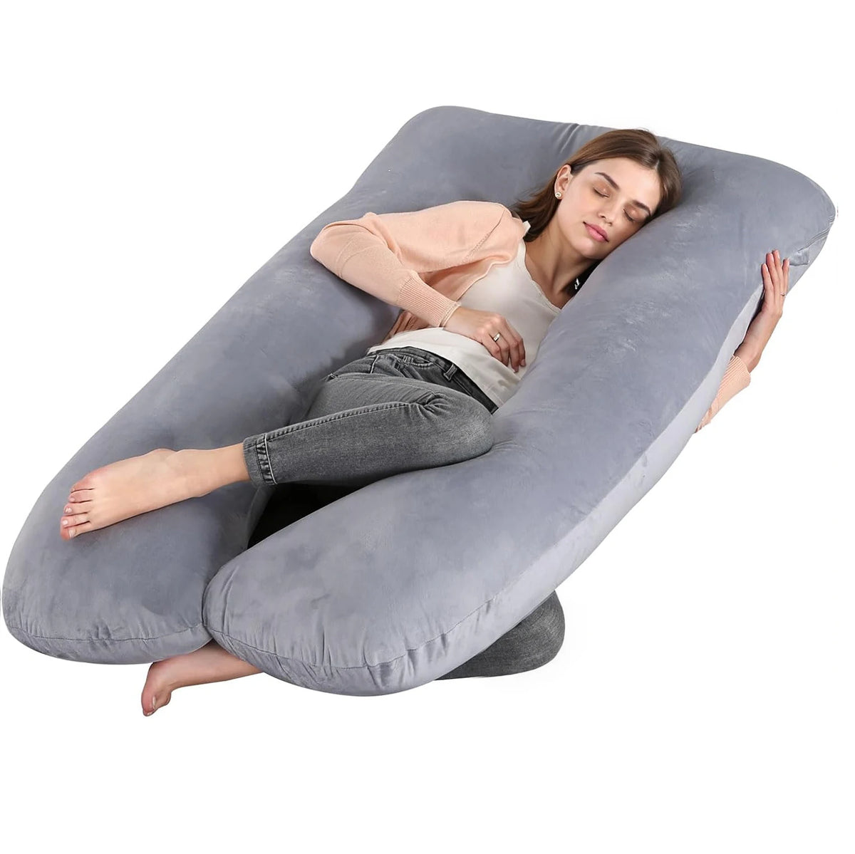 G-Shaped Full Body Pregnancy Pillow – Maternity Support for Comfortable, Restful Sleep