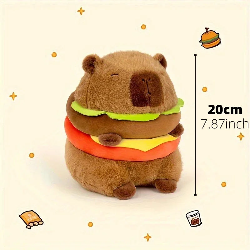 Capybara Plush Toy Set Mommy with 4 Little Capibaras Capibala Plushie Dolls Stuffed Animal Pillow Turtle Backpack Car Decor