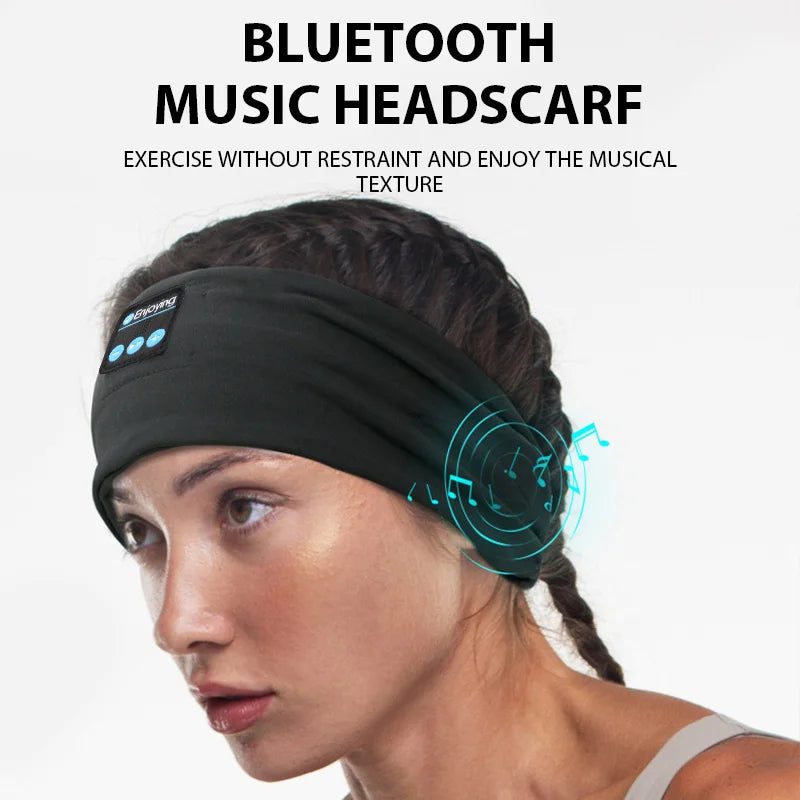 Wireless Bluetooth Headband Sleeping Headphones Sports Earphone/Headscar Music Hat with HD Stereo Speakers Eye Maskfor Side Sl