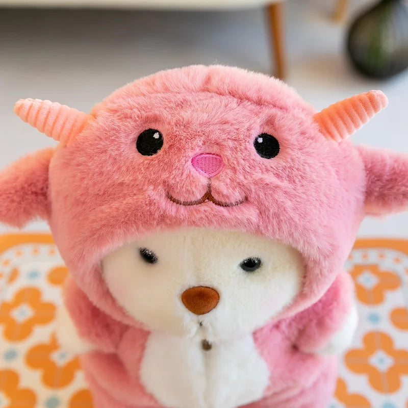 Kawaii Bear Plush Toy stuffed Animals Teddy Bear Wear Suit Soft Doll Birthday Christmas Gifts for Boy Girl