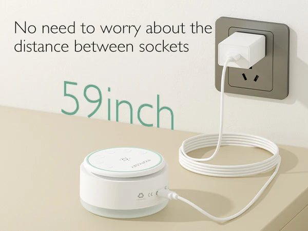 Momcozy Sound Machine for Baby, Portable Rechargeable, 20 Sleep Sounds White Noise Machine with Nursery Night Light, Travel