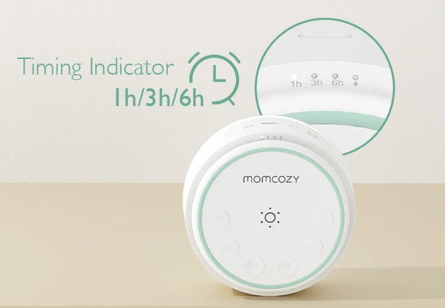 Momcozy Sound Machine for Baby, Portable Rechargeable, 20 Sleep Sounds White Noise Machine with Nursery Night Light, Travel