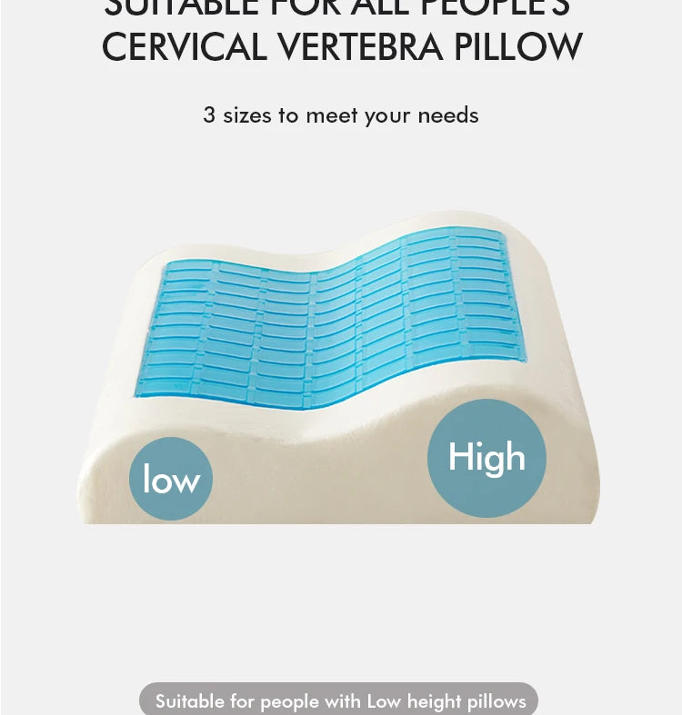 Cooling Gel Memory Foam Pillow – Orthopedic Cervical Support for Comfortable Sleep