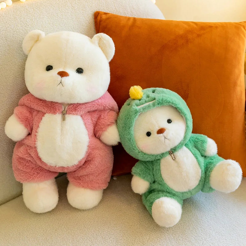 Kawaii Bear Plush Toy stuffed Animals Teddy Bear Wear Suit Soft Doll Birthday Christmas Gifts for Boy Girl