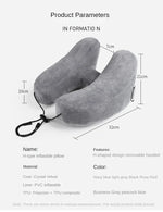 Travel neck pillow inflatable pillow H hooded nap pillow Outdoor car long-distance airplane neck pillow