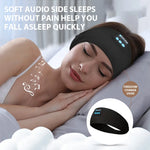 Wireless Bluetooth Headband Sleeping Headphones Sports Earphone/Headscar Music Hat with HD Stereo Speakers Eye Maskfor Side Sl