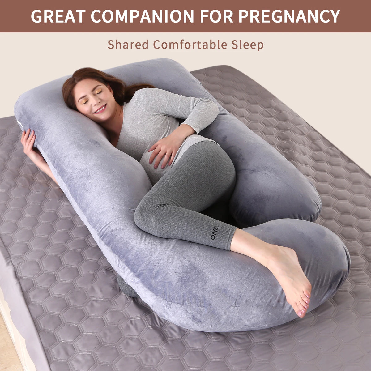 G-Shaped Full Body Pregnancy Pillow – Maternity Support for Comfortable, Restful Sleep