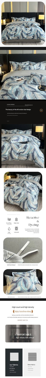 3 pc 100%Egyptian Cotton Duvet Cover set printing Duvet Cover single bed double bed Extra King Set Soft Comfortable Bedding