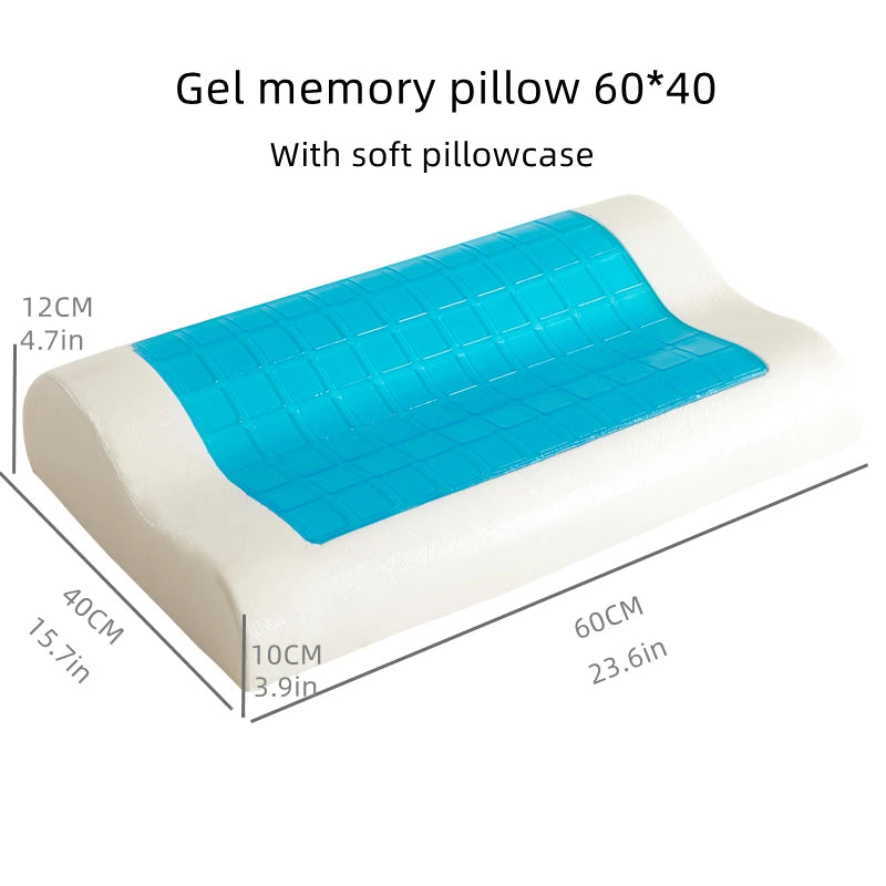 Cooling Gel Memory Foam Pillow – Orthopedic Cervical Support for Comfortable Sleep