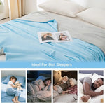 Cool Blanket for Bed Smooth Double Side Cooling Fabric Summer Quilts Silky Breathable Air Condition Comforter Thin Duvet Queen