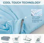 Cool Blanket for Bed Smooth Double Side Cooling Fabric Summer Quilts Silky Breathable Air Condition Comforter Thin Duvet Queen