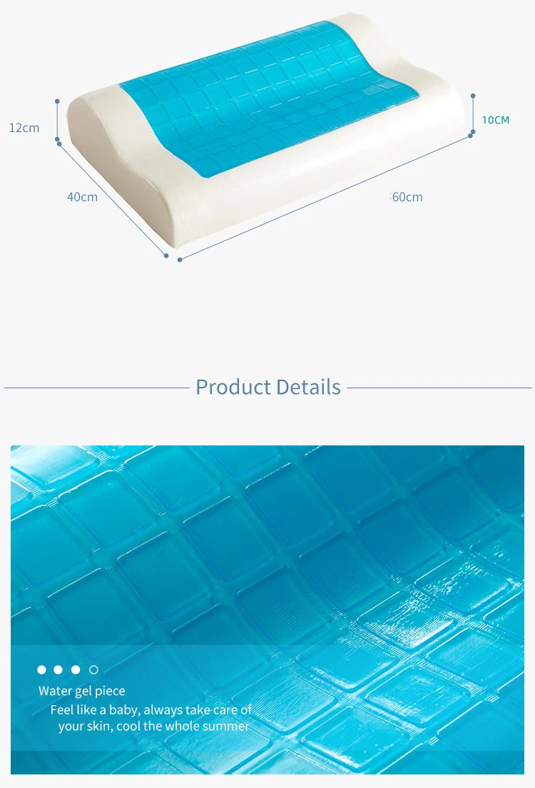 Cooling Gel Memory Foam Pillow – Orthopedic Cervical Support for Comfortable Sleep