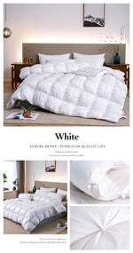 Luxury White Goose Down Filler Duvet 3D Bread Quilt Comforter Winter Heavy Duvet 4kg Weight 100% Cotton Shell Thickened Quilt