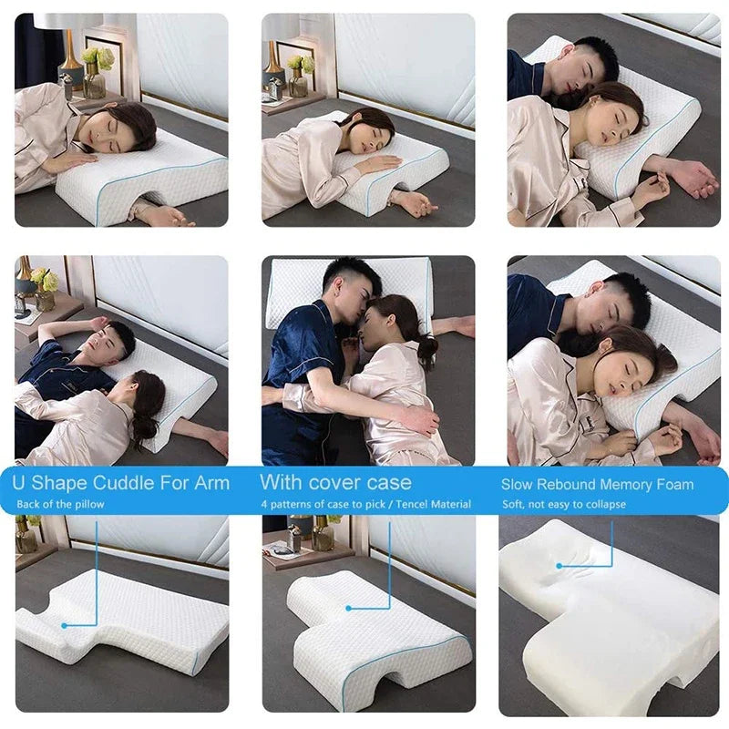 Orthopedic Memory Sponge Protects The Cervical Side Sleep Pillow Slow Rebound No Pressure Hand Soft Breathable Couple Pillow