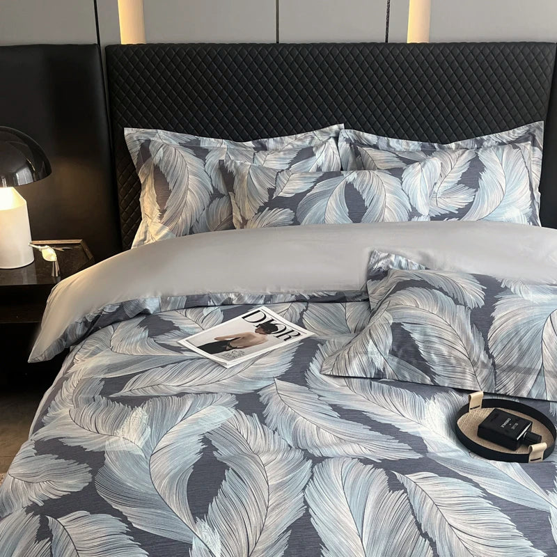 3 pc 100%Egyptian Cotton Duvet Cover set printing Duvet Cover single bed double bed Extra King Set Soft Comfortable Bedding