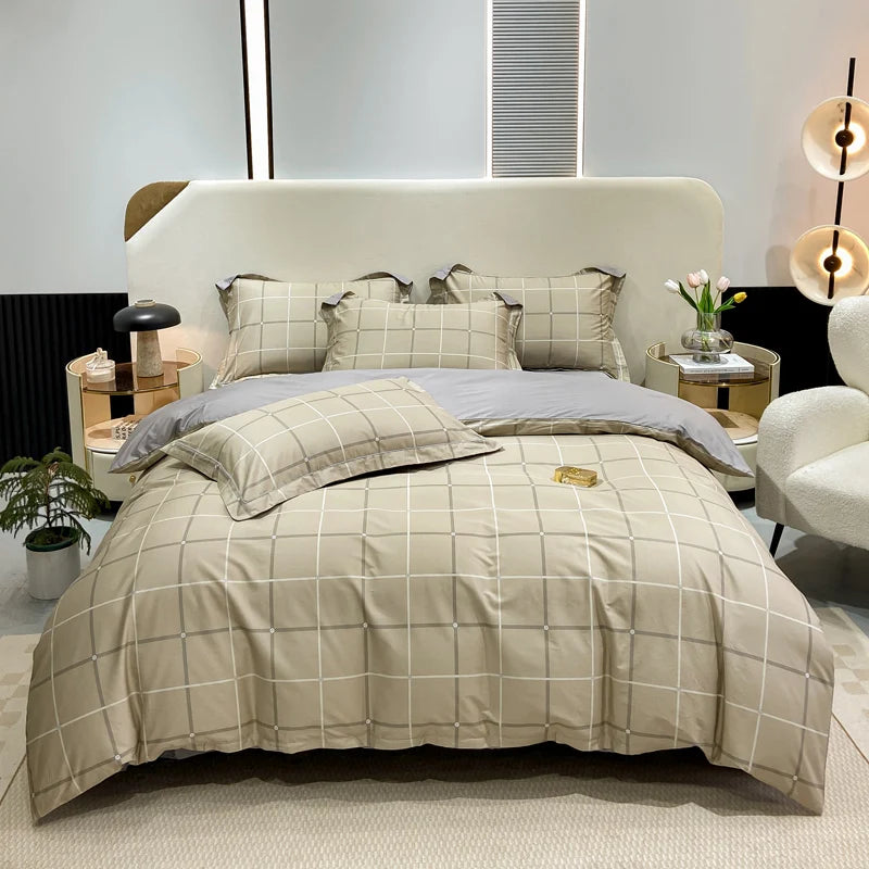 3 pc 100%Egyptian Cotton Duvet Cover set printing Duvet Cover single bed double bed Extra King Set Soft Comfortable Bedding