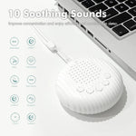 10 Songs White Noise Sound Machine Portable Baby Sleep Machine Soothing Sounds Volume Adjustable Built in Rechargeable BatteryQ3